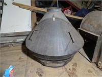 Vintage Cone Firepit with Chimney & Cover