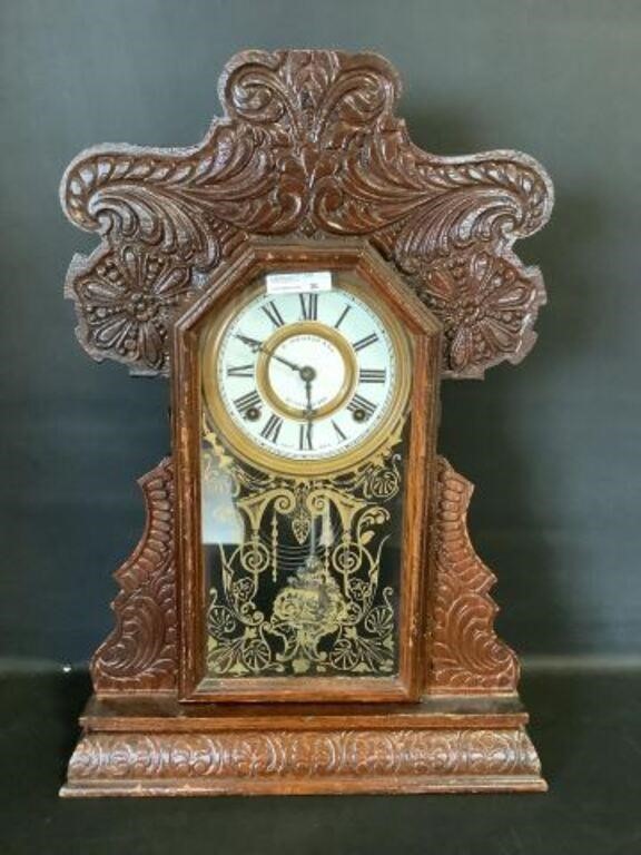 Working Antique E. Ingraham & Co. USA Ginger Clock