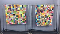 2x The Bid Colorful Handmade Quilts