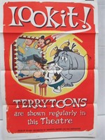 Terrytoons 1962 Tri-Fold Poster/Mighty Mouse