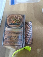 Rep Dominicana leather cigarette & Lighter case