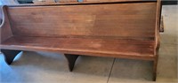 8ft Vintage Wooden Church Pew/Bench