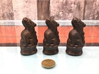 Miniature metal Foo dogs