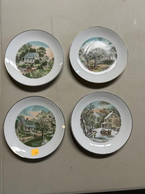 4Currier & Ives Plates