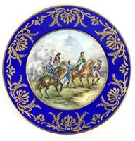 French Hand Painted Cabinet Portrait Plate