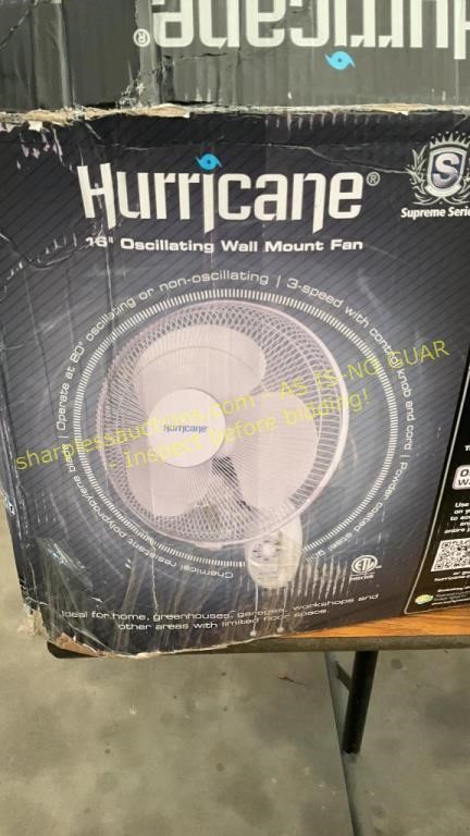 Hurricane 16" wall mount fan