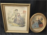 Decorative Framed Prints of Victorian Ladies