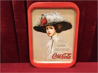 1909 Girl Coca-Cola Tin Tray - 1971 - 10.75" x 15"