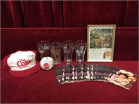Coca-Cola 1945 Ad, Glasses, Hat & More