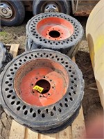 Four Airless skidloader tires