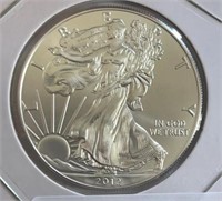 2012 SILVER American Eagle GEM BU