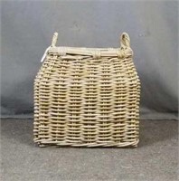 Square rattan storage basket with handles $199