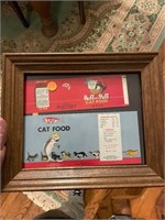 2 Local Cat Food Framed Labels