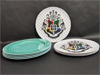 Harry Potter Plastic Plates & Aqua Plate Set