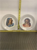 Jesus and Mary plates