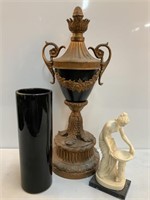 Home Decor, Vase, Figurine & Urn w/Lid