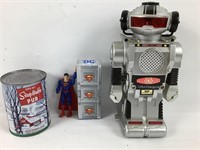 Figurine Superman et Robot vintage Made in Japan