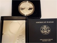 2007 SILVER PROOF AMERICAN EAGLE BULLION COIN