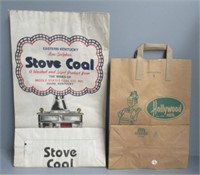 Advertising stove coal bag and Hollywood market
