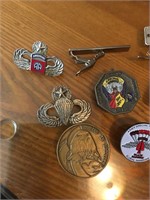 Variety of Airborne Pins and Medical Bracelet