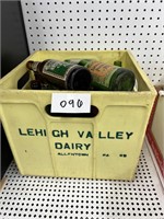 Lehigh valley dairy box w/ neuweiler beer bottles