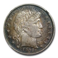 1909-O Barber Half Dollar AU-55 NGC