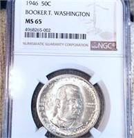 1946 Booker T. Half Dollar NGC - MS65