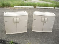(2) Rubbermaid Cabinets (no backs)  30x14x27