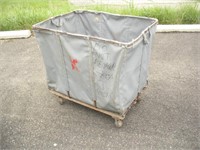 Vinyl Laundry Cart on Wheels  27x37x33 inches
