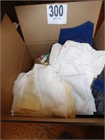 LARGE BOX OF ASSORTED LINENS (SHOWER