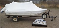 14' Boston Whaler boat with trailer 40 HP