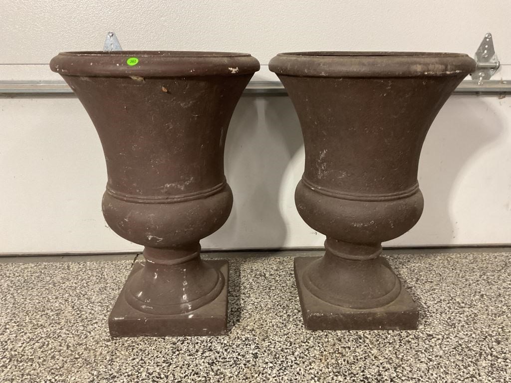 SET OF TWO MATCHING PLANTERS - 26 1/2"