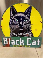 Black cat cigarettes sign 2ft x 22"
