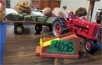 Farmall M Diecast Tractor With Wagon. Second