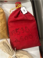 Bag of 2500 1953 D Wheat Pennies