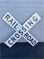 Authentic Metal Railroad Crossing Sign