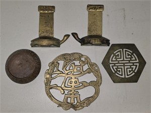 Set of 5 Misc Brass Pieces