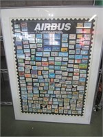 HUGE AIRPLANE PICTURE OF STAMPS