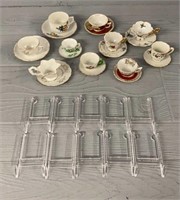 Vintage Mini Cups & Saucers w/ Stands