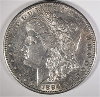 1894-S MORGAN DOLLAR, AU