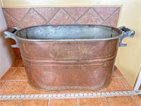 Antique copper boiler