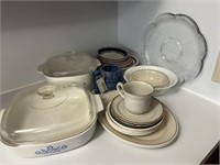 Corelle Ware, Corning Ware, Assorted Lot of Dishes
