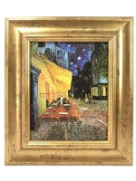 Textured Van Gogh Cafe Terrace Framed Print