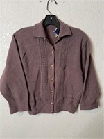 Vintage 50s French Knitwear Wool Chenille Jacket