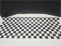 Lot of Plastic Checkered Racing  Table Cover