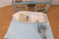 Vintage Fleetline Battery Powered Boat & Motor