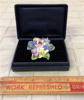 BEAUTIFUL FLORAL BROOCHE AND TIFFANY & CO BOX