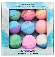 9-Pk Naturally Vain Bath Bombs, 127g