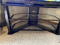 Glass top tv stand