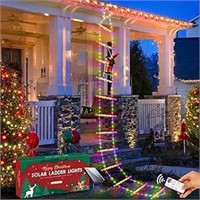 10ft Solar Christmas Decor Ladder Lights